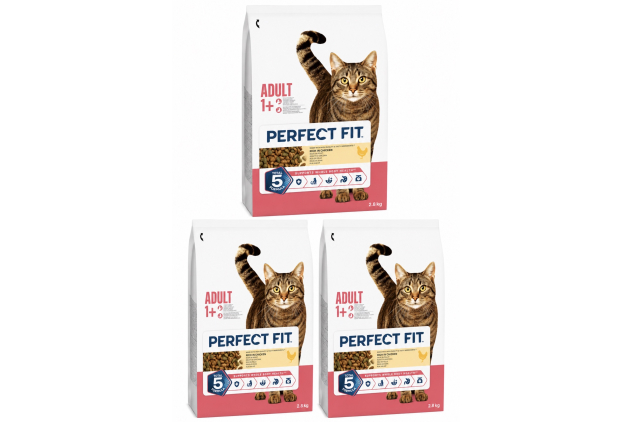 Perfect Fit Adult 1+ Chicken Cat Food 3 x 2.8kg
