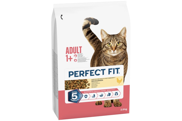 Perfect Fit Adult 1+ Rich in Chicken Dry Cat Food 3 x 2.8kg