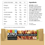 KIND Snack Bars Mixed Bundle 30 x 40g – Dark Chocolate Nuts & Sea Salt + Caramel Almond & Sea Salt