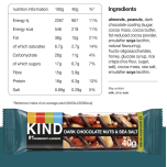 KIND Snack Bars Mixed Bundle 30 x 40g – Dark Chocolate Nuts & Sea Salt + Caramel Almond & Sea Salt