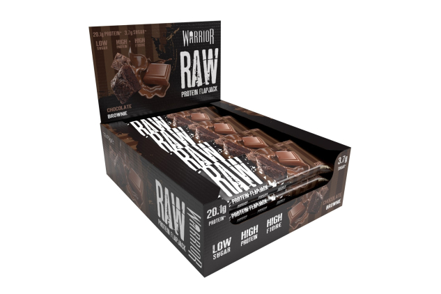 Warrior RAW Chocolate Brownie Flapjacks 12 x 75g