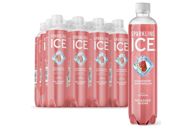 Sparkling Ice, Strawberry Watermelon Flavored Sparkling Water - Contains Vitamins- Only 12 calories- No Added Sugar - No Carbs (12 x 500ml Bottles)