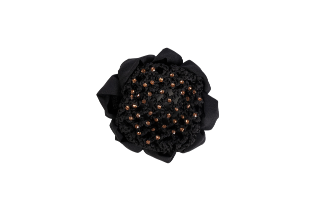 HKM Crystal Hair Net Black One Size