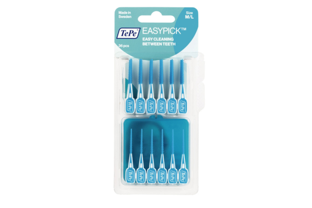 TePe EasyPick M/L Blue Interdental Picks 36 Pack