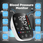 Blood Pressure Monitors with Mobile Connectivity & LED Backlight Display Heart Rate Detection 2x120 Records Automatic Upper Arm Blood Pressure Monitor for Home Use Large Blood Pressure Cuff 22-42cm