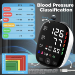 Blood Pressure Monitors with Mobile Connectivity & LED Backlight Display Heart Rate Detection 2x120 Records Automatic Upper Arm Blood Pressure Monitor for Home Use Large Blood Pressure Cuff 22-42cm