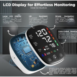 Blood Pressure Monitors with Mobile Connectivity & LED Backlight Display Heart Rate Detection 2x120 Records Automatic Upper Arm Blood Pressure Monitor for Home Use Large Blood Pressure Cuff 22-42cm