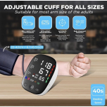 Blood Pressure Monitors with Mobile Connectivity & LED Backlight Display Heart Rate Detection 2x120 Records Automatic Upper Arm Blood Pressure Monitor for Home Use Large Blood Pressure Cuff 22-42cm