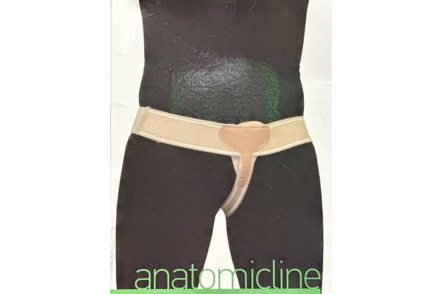 Anatomicline Hernia belt One Size made of light woven straps - left