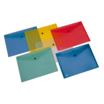 Rexel A4 Popper Wallets Assorted Colours Pack of 5