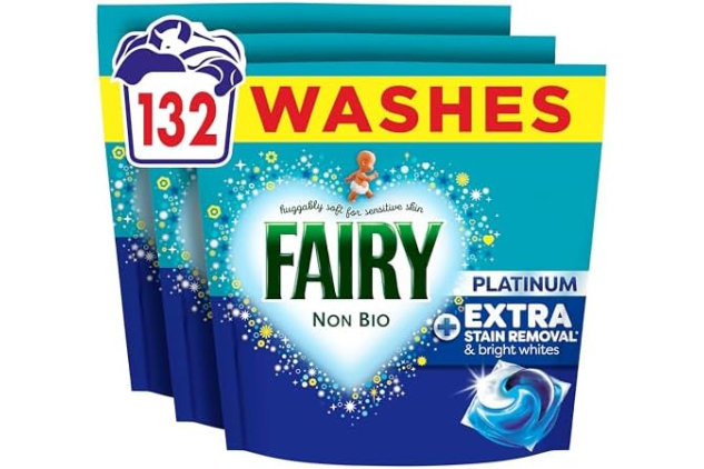 Fairy Non Bio Platinum Pods 132 Washes (3 x 44)