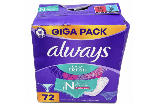Always Daily Fresh Flexistyle Panty Liners 72 Pack