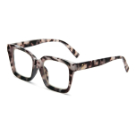 Oversized Reading Glasses for Women Anti Blue Light Glasses Square Frame Brown Grey +2.0