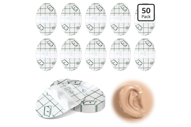 100 Pcs Clear Waterproof Ear Stickers Disposable Ear Protectors for Bathing Swimming