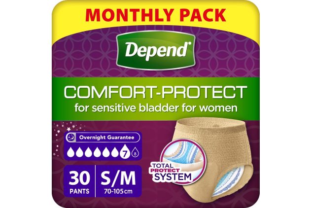 Depend Comfort Protect Women S/M 30 Pants