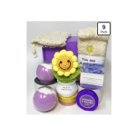 Lavender Bath Sets 9 Piece for Women Gift Positive Sunflower Spa Kit for Birthday Package Pamper