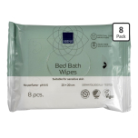 ABENA Bed Bath Wipes Pack of 8 | Fragrance Free
