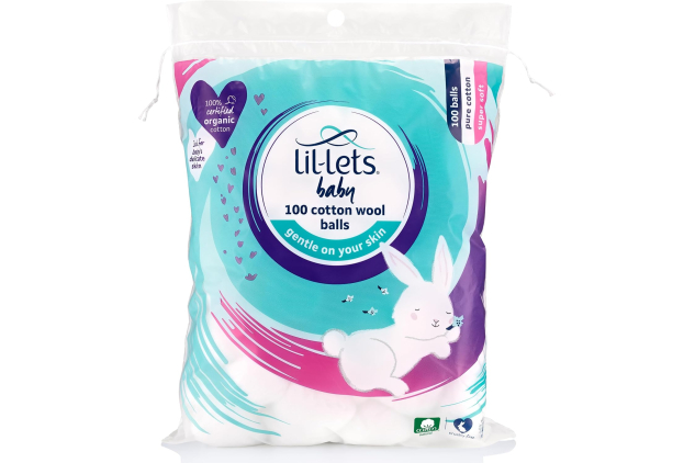 Lil-Lets Baby Organic Cotton Wool Balls 100 Count