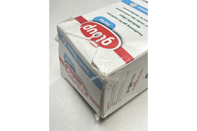 Gloup Forte Vanilla Medication Swallowing Gel 500ml | Damaged Box Packaging