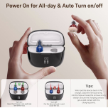 Rechargeable In-Ear Sound Amplifier with Charging Case | Damaged Outer Box Packaging See Photos