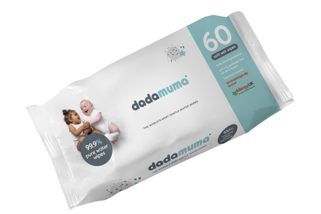 99.9% Pure Water Baby Wipes (60 Wipes), Gentle with Newborn Skin, Natural Ingredients, Allergy UK Approved, Plastic-Free, Biodegradable, Eco-Friendly