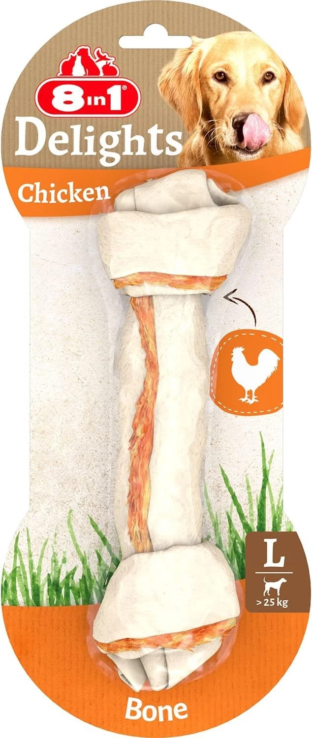 8in1 Delights Chicken Bone Large Dog Chew 85g