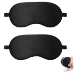 2 Pack Sleep Mask Silk-Like Eye Mask with Adjustable Strap, Soft Eye Eye Sleep Shade