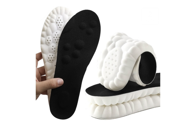 Memory Foam Insoles with Arch Support Unisex Comfort Massage Insoles 1 Pair UK 7-7.5