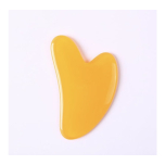 Resin Heart Shaped Scraping Board Facial Gua Sha Yellow