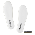 6mm Thin Memory Foam Insoles Unisex Cushioned Shoe Inserts for Walking Shock Absorbing White UK5
