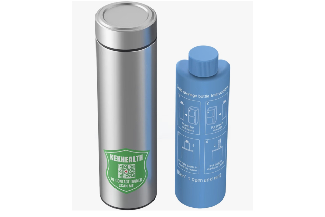 Compact 60h Insulin Cooler Travel Case, Medicine Cooler for Travel, Stainless Steel Vacuum Insulated Cooler Silver