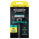 Wilkinson Sword Quattro 4 Razor + 9 Blades