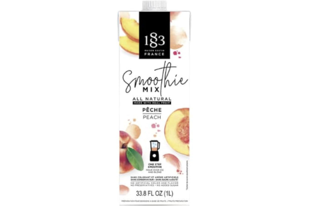 1883 Maison Routin Premium Peach Smoothie Mix, 1 Litre Carton | PAST BBE DATE