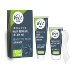 Veet Men Intimate Hair Removal Kit, 100ml Cream, 50ml After Care Balm