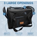Cool Paws Large Pet Carrier Bag for Cats & Small Dogs - Black