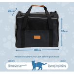 Cool Paws Large Pet Carrier Bag for Cats & Small Dogs - Black