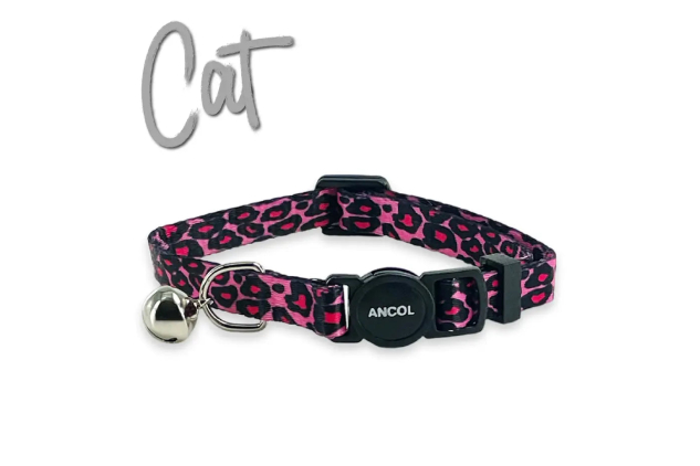 Ancol Pink Leopard Print Cat Collar 20-30cm