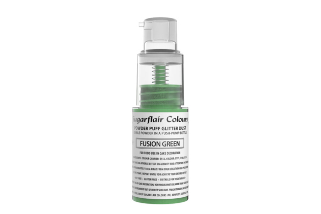 Sugarflair Fusion Green Glitter Dust Pump 10g