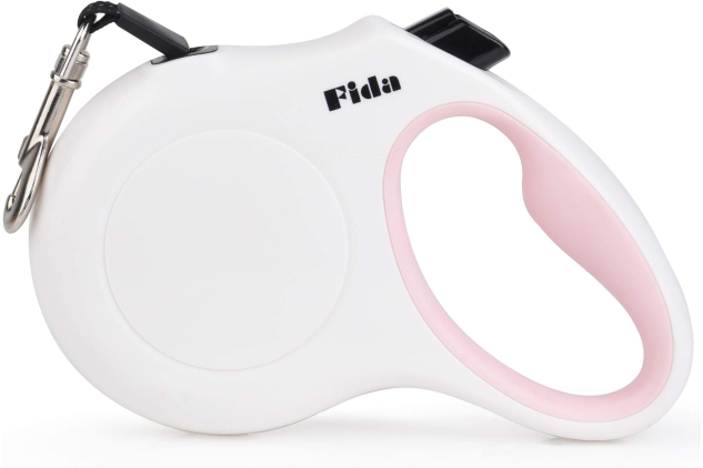 Fida X-Small Retractable Dog Lead White 3m