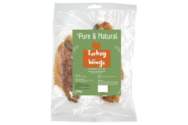 Pure & Natural Turkey Wings Dog Treats 200g