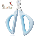 Euqvunn Cat Nail Clippers, Professional Cat Claw Clipper with Safe Positioning Hole, Rabbit Nail Clippers Suitable for Kittens, Rabbits, Guinea Pigs, Birds, Puppies, and Small Animals (Blue)