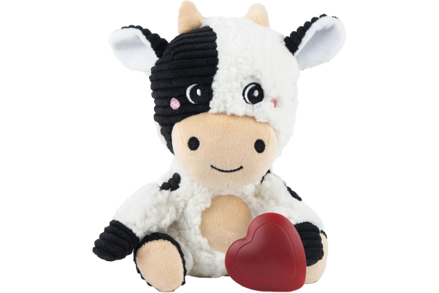 Webbox Colby Cuddle Cow Heartbeat Dog Toy