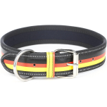 Julius-K9 Artificial Leather Collar in German National Colours, 4 x 65 cm