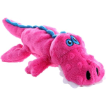goDog Pink Gator Small Squeaky Plush Dog Toy