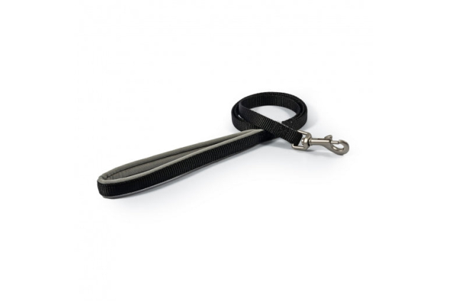Ancol Viva Padded Dog Lead Black 1m x 12mm