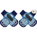 EXPAWLORER Anti-Slip Dog Socks Blue Large 4 Pack