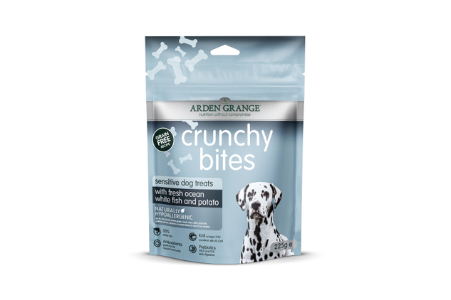 Arden Grange Crunchy Bites Sensitive Dog Treats 225g