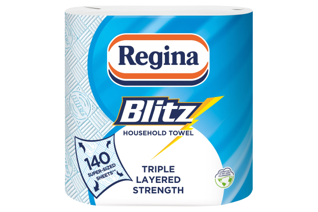 Regina Blitz 3-Ply Kitchen Roll 2 x 70 Sheets