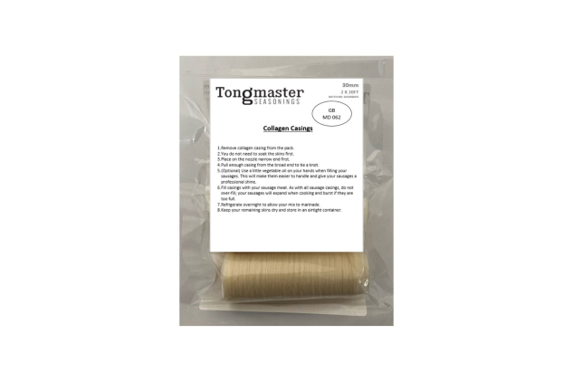 Tongmaster 30mm Collagen Sausage Casings 2 Pack