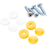 Wot-Nots Number Plate Screws & Caps Pack of 4